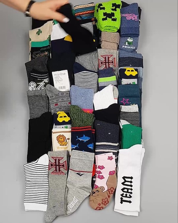 Фотография  973 - Носки дети СТОК зима#5 кг, ЛОТ №4870 оптом в Майкопе и Адыгее