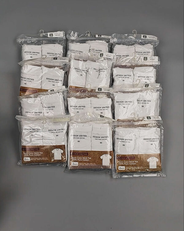 Фотография  923 - Футболка белая муж Корея 085#5 кг оптом в Майкопе и Адыгее