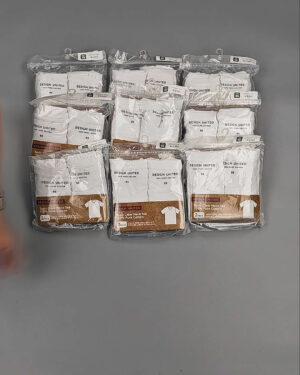 Фотография  621 - Футболка белая муж Корея 085#5 кг оптом в Майкопе и Адыгее