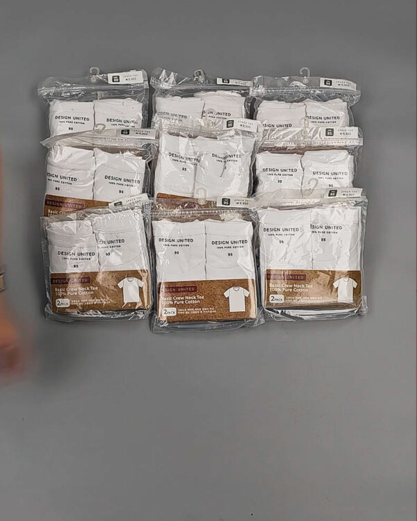 Фотография  847 - Футболка белая муж Корея 085#5 кг оптом в Майкопе и Адыгее