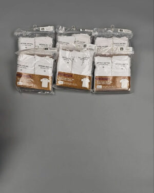 Фотография  701 - Футболка белая муж Корея 085#5 кг оптом в Майкопе и Адыгее