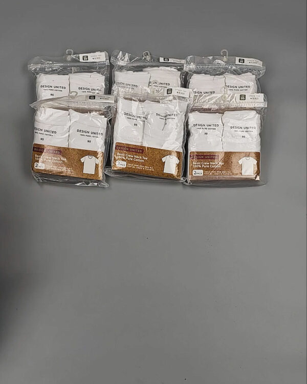 Фотография  230 - Футболка белая муж Корея 085#5 кг оптом в Майкопе и Адыгее