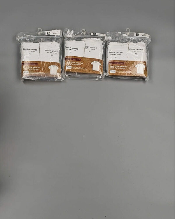 Фотография  514 - Футболка белая муж Корея 085#5 кг оптом в Майкопе и Адыгее